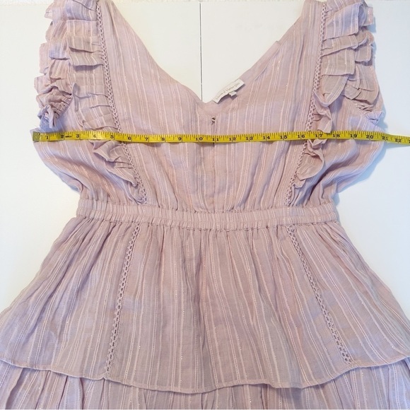 House of Harlow 1960 Ruffled Tiered Skirt Lavender Dress - Large - Picture 9 of 11
